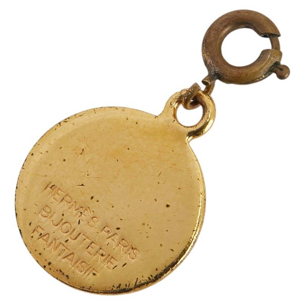 Hermes Serie Charm Pendant Top Gold Plated Women's HERMES - Picture 2 of 2